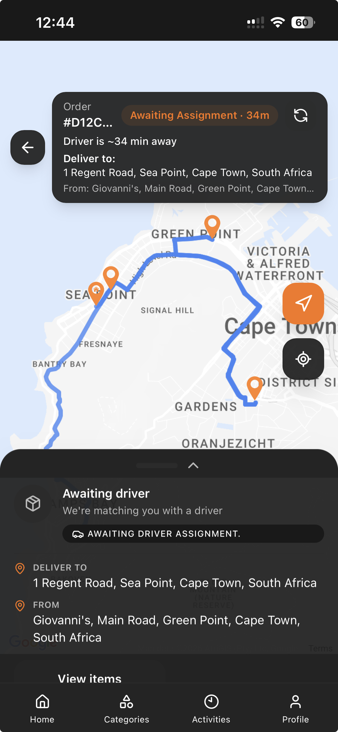 Track your delivery in the Get Sorted app