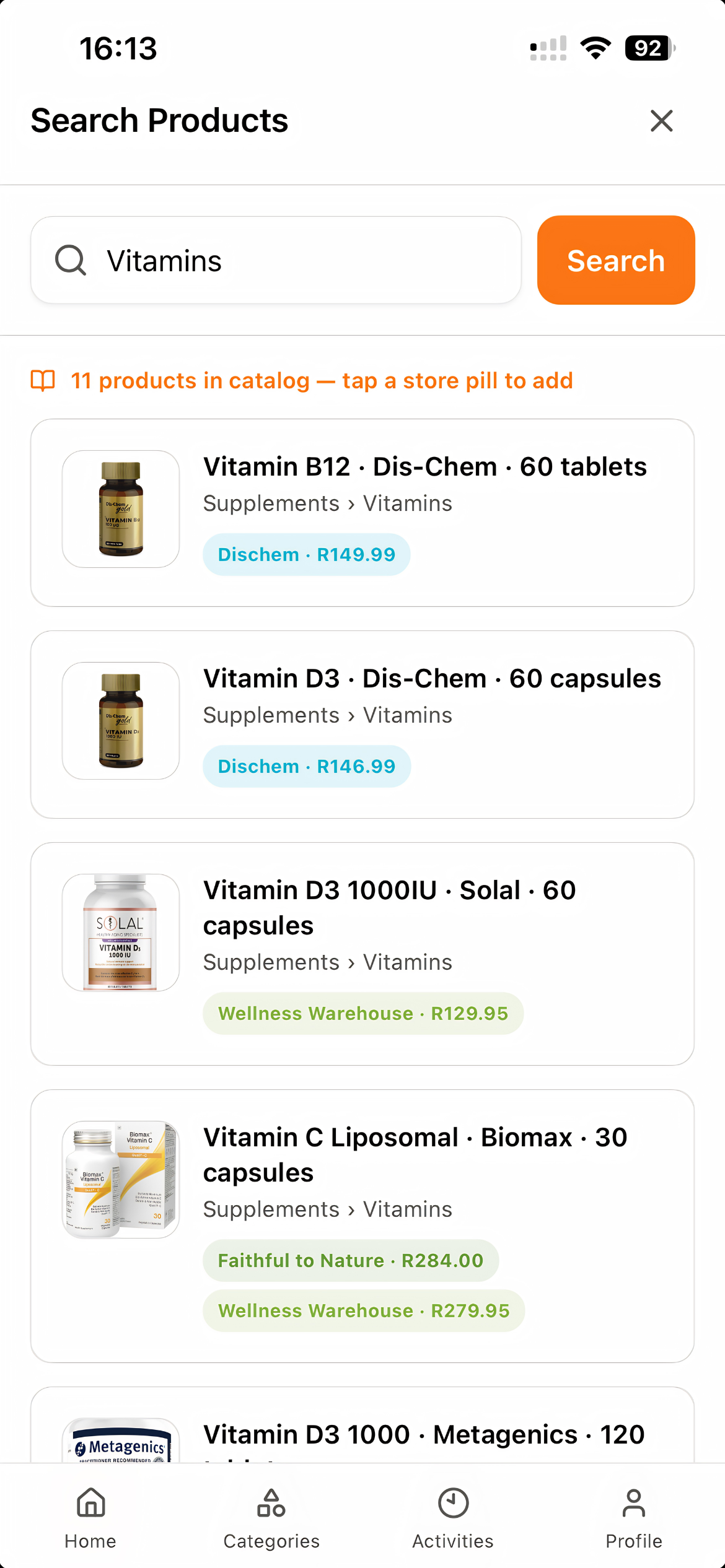 Search products in Get Sorted