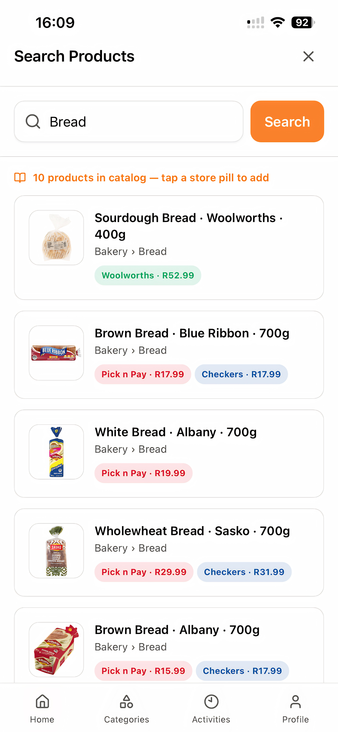Browse vitamins in Get Sorted