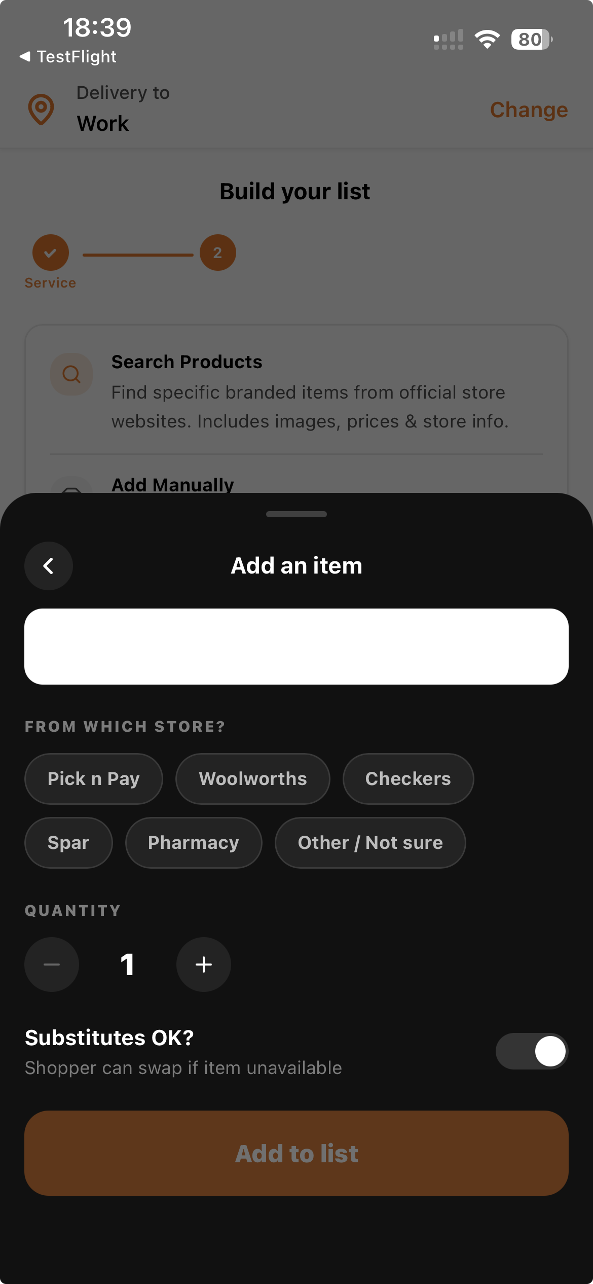 Add an item in Get Sorted